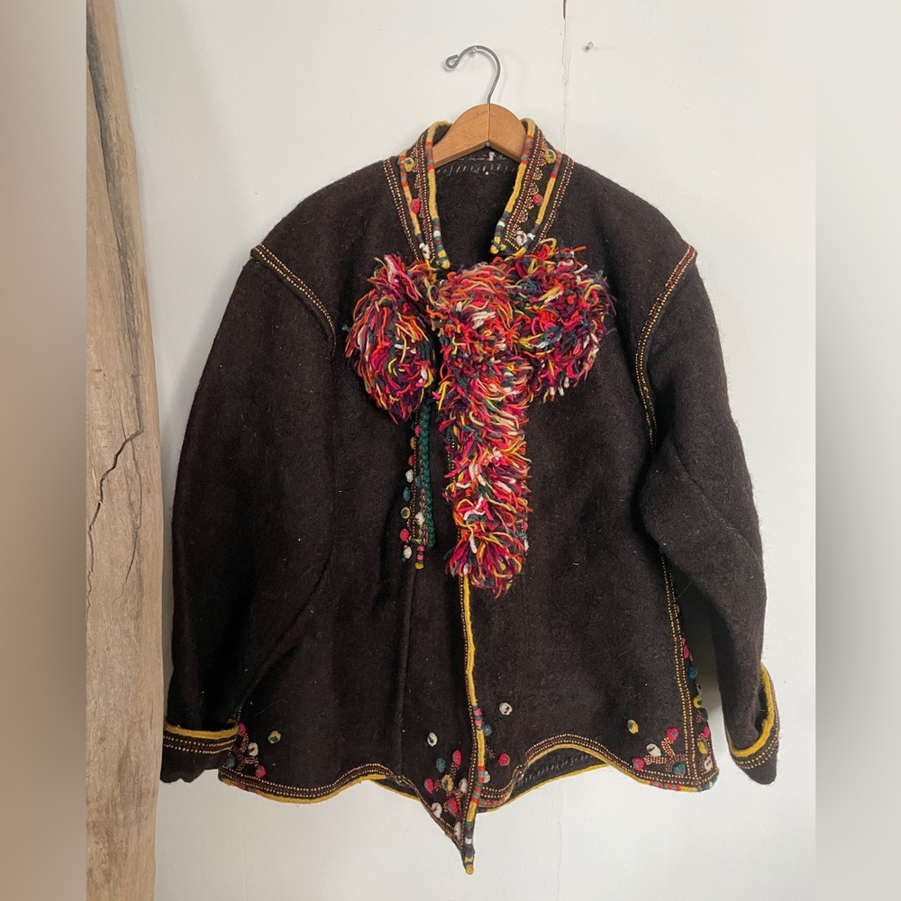 Authentic Antique/Vintage Ukrainian Hutsul Heavy Wool Coat